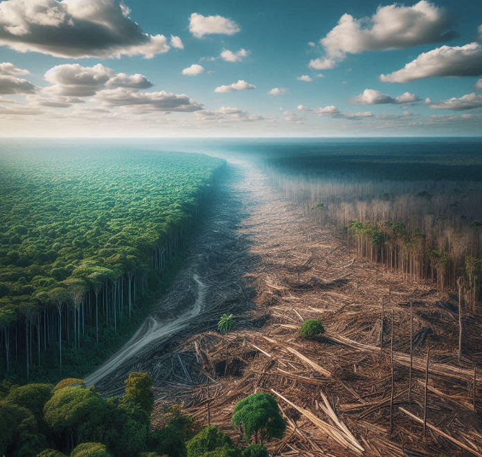 amazonas deforestada arte digital